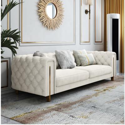 China Furniture Tufted Modern Sofa Light Luxury Leather Modern Sofa For Living Room for sale