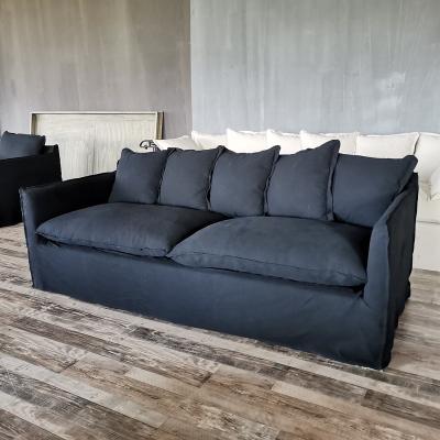 China Removable Living Room Sofa Couch Canvas Furniture Modern Cover Sofa for sale