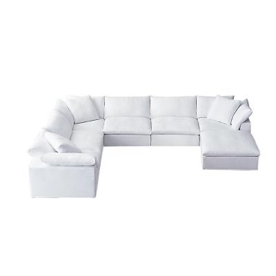 China Modern Luxury Living Room Modular L Shape Sectional Sofa Fabric Velvet Couch Sofa Corner Shape Big Large U Furniture for sale