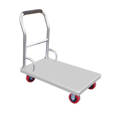 China 2020 Hot Selling Durable High Quality 304 Stainless Steel Trolley Foldable Flat Cart for sale