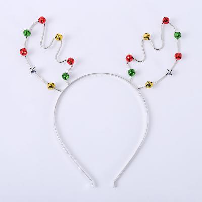 China Party Boutique Christmas Antlers 2022 Suitable For Children's Role Playing Party With Colorful Bells Headband for sale