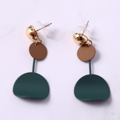 China NEW FASHIONABLE Wholesale Painted Multi Layers Round Plated Christmas Drop Earrings for sale