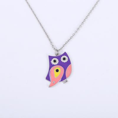 China 2022 fashion FASHIONABLE personality cartoon owl alloy creative animal necklace for sale