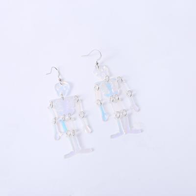 China TRENDY White Ghost Dangle Drop Statement Fashion Earrings For Women Girls for sale