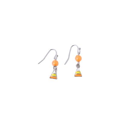 China FASHIONABLE Hot Sale Jewelry Sterling Sliver Orange Bead Hook Charm Earrings for sale