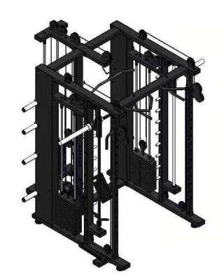 China Commercial All-In-One Smith Machine Comprehensive Multi-Functional Strength Trainer for Home Gym Rack Functional Rack Training for sale
