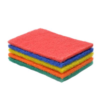 China Sustainable Polyester Fiber Household Kitchen Cleaning Scrubbing Pad Colored for sale