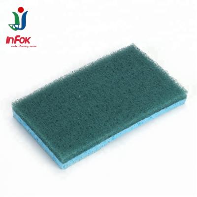 China Sustainable Durable Kitchen Dish Cleaning Sponge Scouring Pads for sale