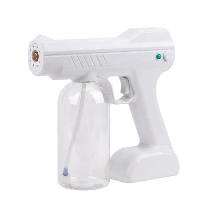 China Professional Electric Blue Hair Steam Spray Moisturizer Gun Nano LED Light Spray Gun for sale