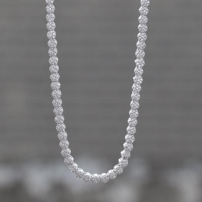 China Hiphop Miss Jewelry Fancy New Style 18Kgp Gold Plated Pure Silver Long Women Diamond Chain Necklace Designs For for sale