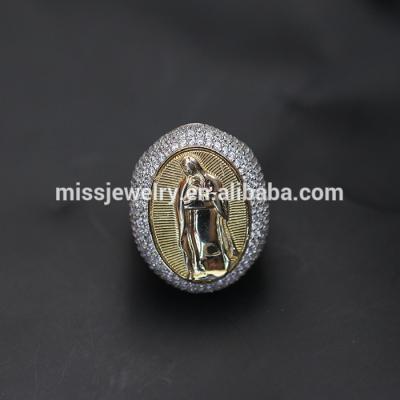 China Miss Hip Hop Jewelry Hip Hop Gold Ring Jewelry Designs For Men, Stainless Steel Gold Plated Ring MJHPR055 for sale