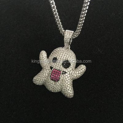 China Wholesale Custom Cute Ghost Ice Cream CZ Kingyee Hiphop Kingyee Jewelry Gold Pendant for sale