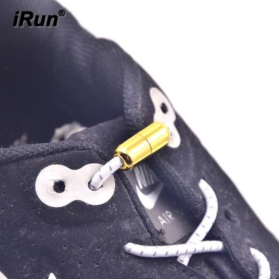 China Round Irun No Tie Elastic Lace Lock With Metal Laces Locks Metal Clips Lock Laces for sale