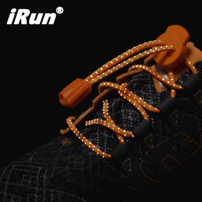 China Irun Round Shoe Lace Rainbow Reflective Lace With Shoe Laces Without Lock Tie With UPS Delivery To UK FBA for sale