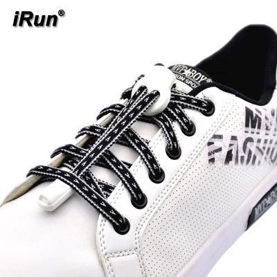 China Irun Custom Flat Lock Lace Nylon Reflective Shoes Laces Reflex Custom Shoe Lace Locks for sale