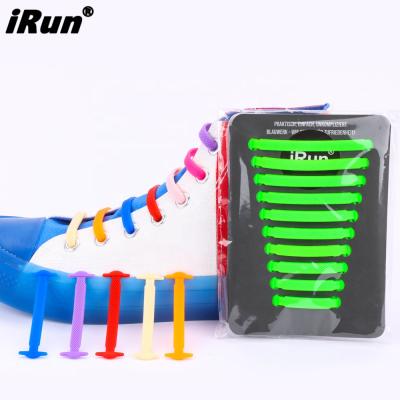 China Manufacturer High Quality Lazy Flat Free Elastic Silicone Tie Running Irun Sneaker Shoestrings Stretch Silicone Elastic Laces for sale