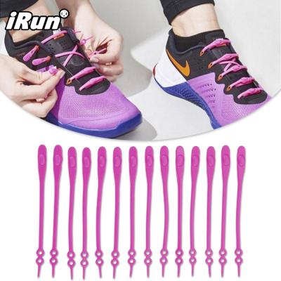 China Flat Irun Double Heart Waterproof Dipped No Tie Silicone Lace Lock Buckle Easy Install Tie Free Rubber Shoe Laces For Sneaker for sale