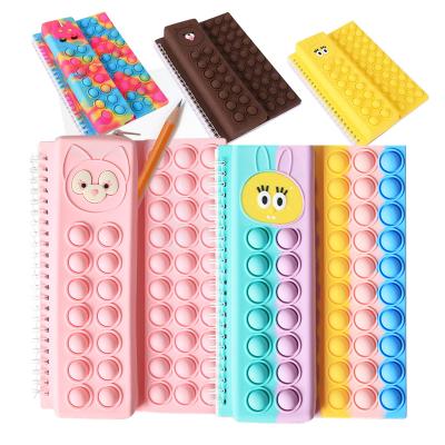 China Silicone Notebook with Pen Bag Noise Buster Toy Notebook for Stress Relief, Silicone Bubbles Anti-Anxiety Noise Bubble Buster Notebook for sale