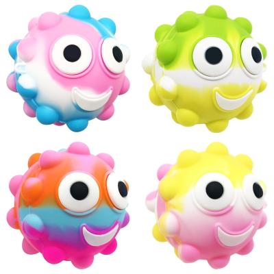 China Silicone 3D Bubble Noise Stress Balls Toy Fidget Toys Sensory Set For Adults Worry Noise Ball Toy Popper Stress Ball Bulk Gift for sale