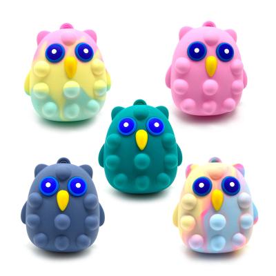 China Silicone Anti-Anxiety Squeeze Sensory Toy For Kids Various Shapes 3D Silicone Push Bubble Stress Balls Pop Up Stress Ball Restless Person Toy for sale