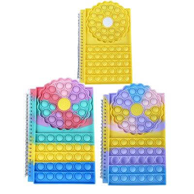 China A5 Silicone Rainbow Pop Bubble Notebook Suitable for Fingertip Notebook for Adults and Children Reduce Depressio Noise Notebook Busy Person Toy for sale