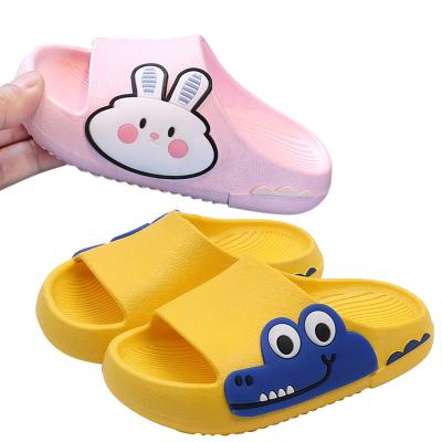 China 2022 Waterproof Cute Cartoon Animals Fashion Design Summer Beach Indoor Non-slip PVC Plastic Children Boys Girls Kids Slippers Slippers for sale