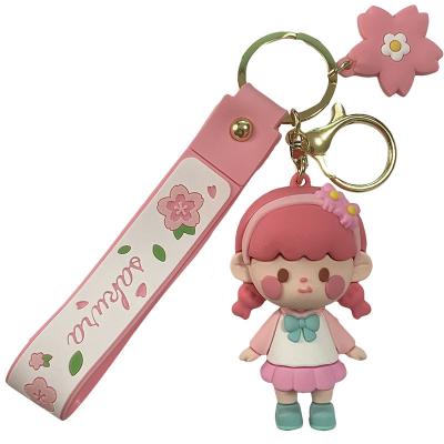 China Cute Plastic KeyChains Wholesale Cartoon Promotion Gift Personalized Custom 3D PVC Soft Rubber Key Chains for sale