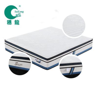 China Cool Feeling 100 Massage Ice Silk Fabric Natural Latex Gel Memory Foam Pocket Bed Frame Bedroom Furniture for sale