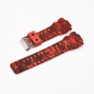 China Durable Camouflage Strap Silicone Watch Band For Casio GA 110 Strap Watch Band for sale