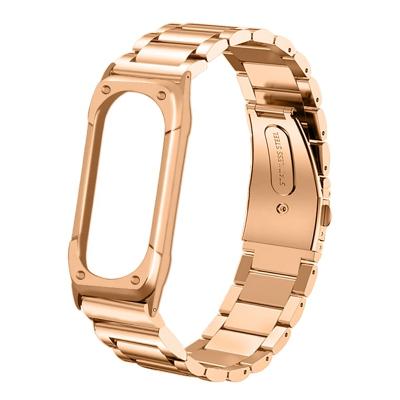 China Fashionable Luxury Metal Watch Band Strap For Xiaomi MI Band 3 MI Band 4 Smart Watch Strap 18mm for sale