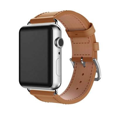 China Easy Install Custom Leather Watch Band Strap For Appel Watch Band 38mm 42mm for sale