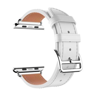 China Comfortable Genuine Leather For Iwatch Band Apple Watch Band White 42 Mm for sale