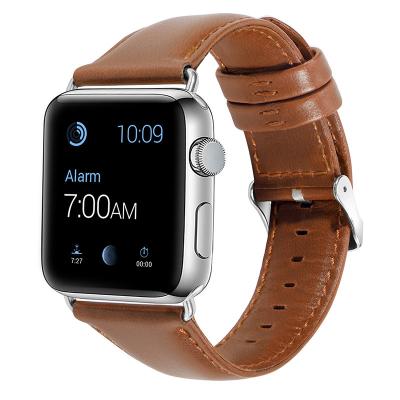 China Luxury Crazy Horse Leather Strap Watchband For Iwatch Band 4 44mm Watch Belt for sale