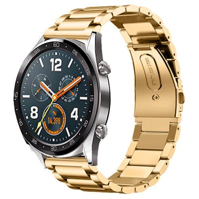 China Wholesale Gold Watch Band 22mm Watch Band Stainless Steel Strap For Huawei Watch GT for sale