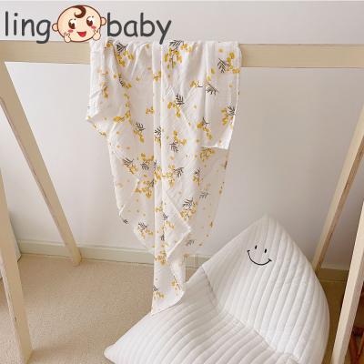 China Baby Portable Organic Bamboo Muslin Wrap Super Soft Blanket Large Blanket 47