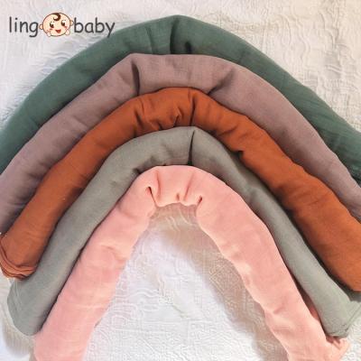 China Summer Waterproof Organic Bamboo Blanket Cotton Muslin Baby Wrap Solid Wrap for sale