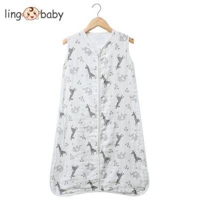 China Antibacterial 100% Cotton Muslin Sleeping Bag Approximately 0.5 Adiathermic Gray Elephant Sleep Bags For Baby for sale