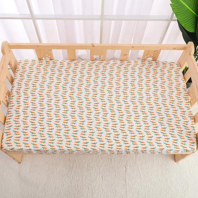 China Anti-bacteria Floral Custom Printed Organic Muslin Crib Cotton Crib Sheets for sale