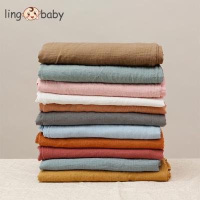 China Wholesale Wearable Solid 100% Organic Cotton Soft Muslin Fabric Wrap Wrap Baby Blanket for sale