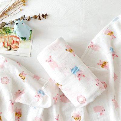 China Manufacture Portable High Quality Breathable Baby Organic Bamboo Wrap Wrap Custom Made Muslin Wrap Blankets for sale