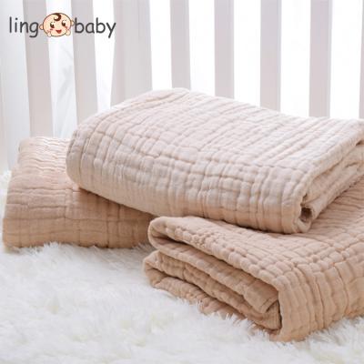 China Anti-static Extra Soft Breathable Baby Blanket 6 Layers Cotton Blanket Gauze Muslin Wrap Baby Muslin Wrap Blanket for sale