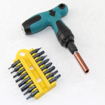 China Durable Hot Selling CRV Chrome Plated Three Way Type Telescopic Ratchet T Screwdriver for sale