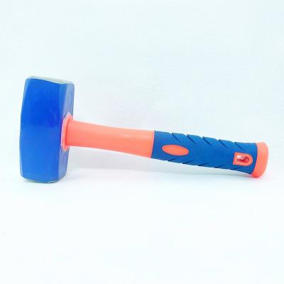 China Club Hammer 1500G Size German Type Stoning Hammer With Plastic Coated Handle Safer And More Durable Carbon Steel Club Hammer for sale