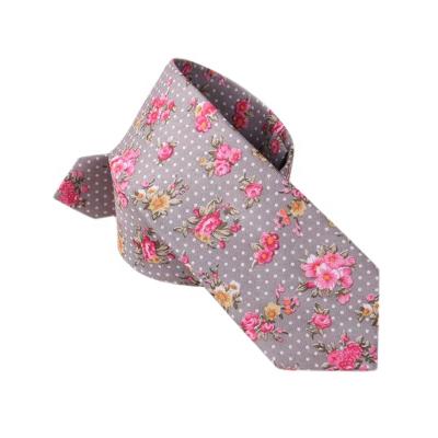 China Handmade Cotton Novelty Mens Casual Cheap Floral Print Cotton Ties For Wedding for sale