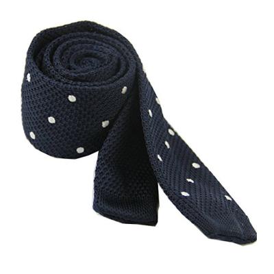 China 100% Silk Knit New Silk Polka Dot Knit Tie For Men With Good Quality for sale