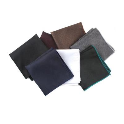 China Pure Polyester Pocket Fashion Classic Custom Men's Color Square Handkerchief 100% for sale