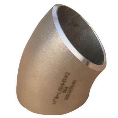 China 45 Degree Radius Stainless Steel Pipe Fitting With Butt weld 316L / 304L for sale