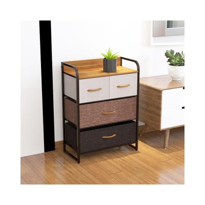 China Adjustable (Height) Customized Metal Storage Tower 4 Drawer Organizer For Living Room Furniture 5L-604 for sale