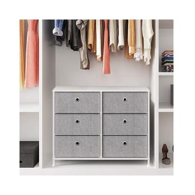 China Adjustable (Height) Customized Hanger Bedroom Tower 6 Drawers Storage Metal Chest Organizer 5L-5826L for sale