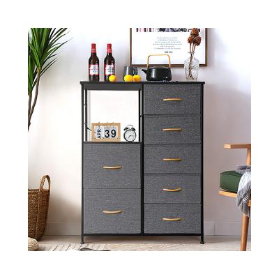 China Adjustable (Height) Customized Style 7 Drawers Fabric Chest 7010 Solid Steel Amazon Hot Simple Metal Storage Cabinet For Bedroom for sale